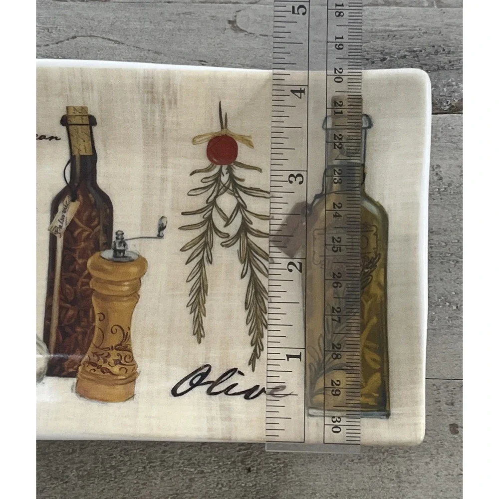 Cypress Home Mediterranean,‎ Olive, Cucina Ceramic Serving/Olive Oil Plate